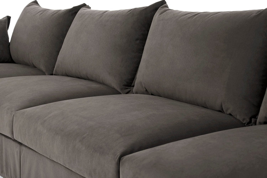 Canapé d'angle modèle 06 avec pouf