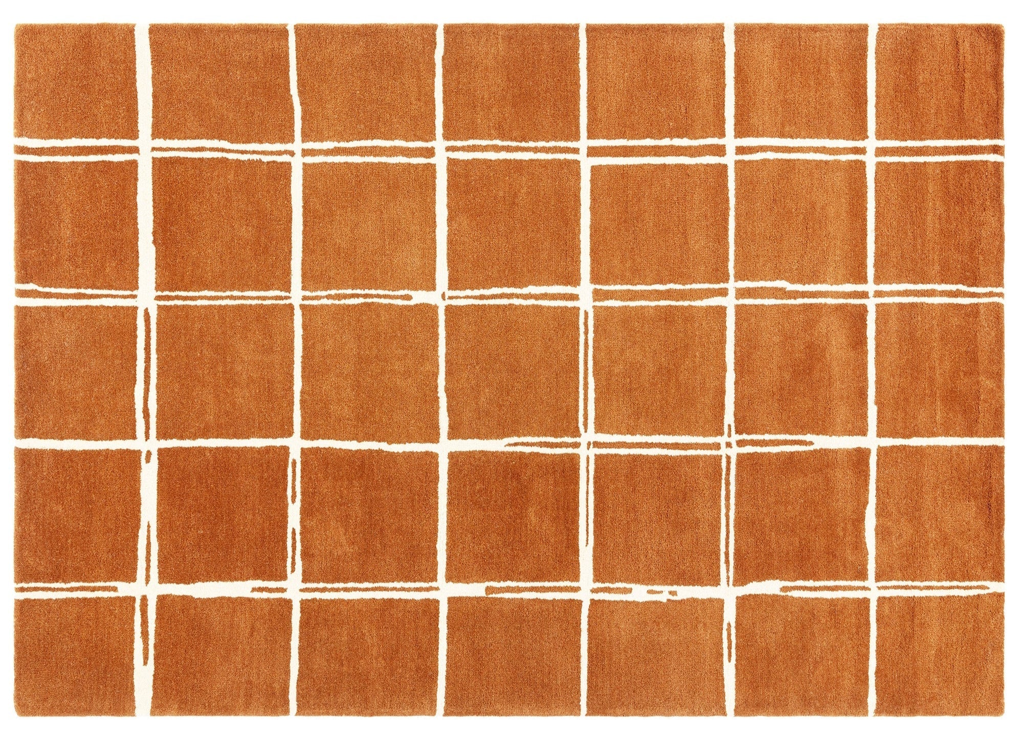 Tapis Albany Grid Rust