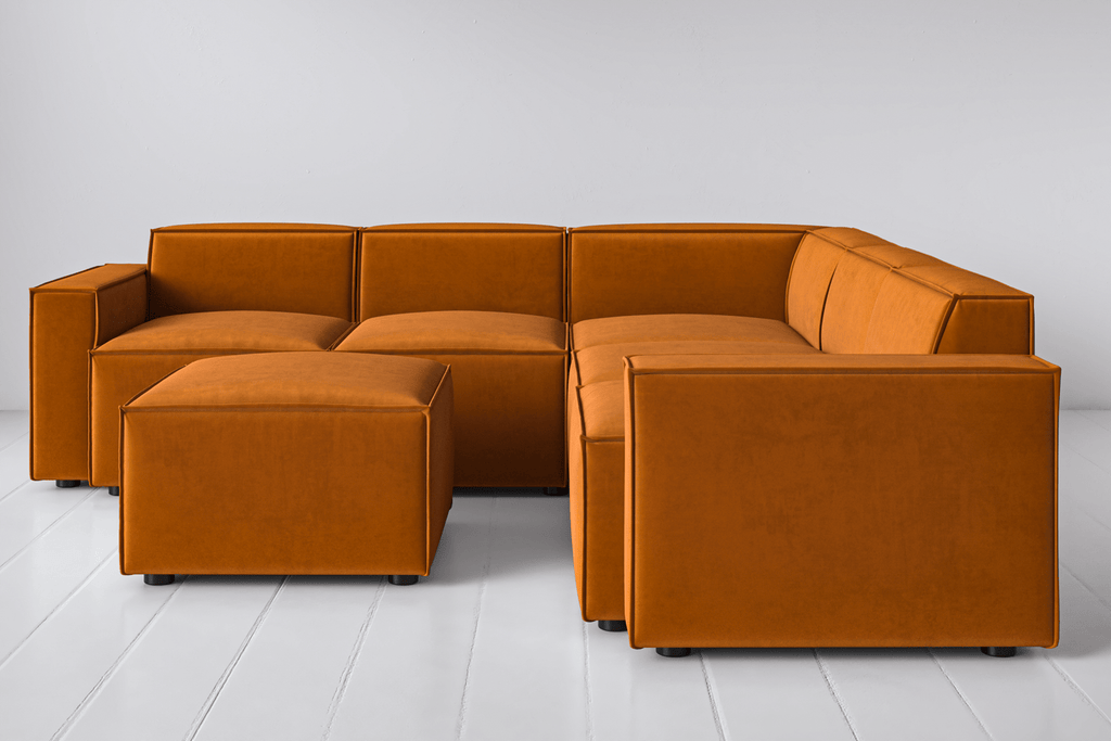 Canapé d'angle modèle 03 avec pouf