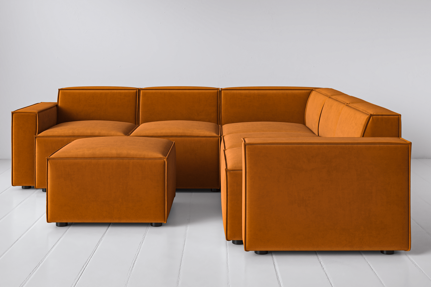 Canapé d'angle modèle 03 avec pouf