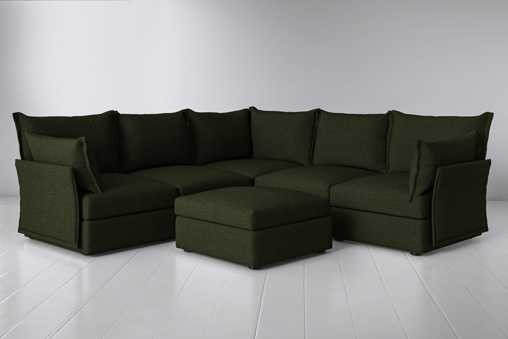 Canapé d'angle modèle 06 avec pouf