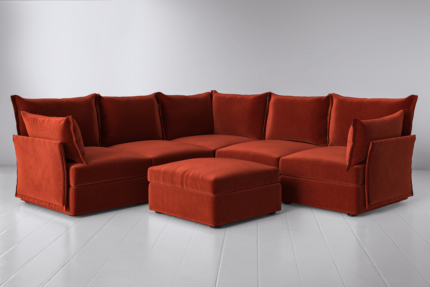 Canapé d'angle modèle 06 avec pouf