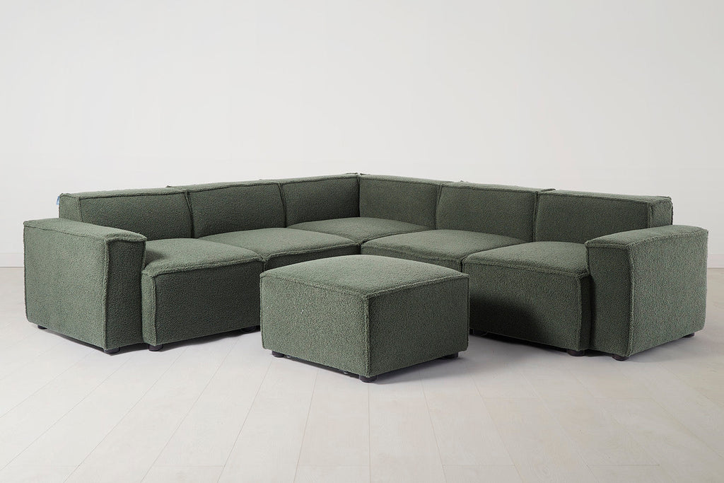 Canapé d'angle modèle 03 avec pouf