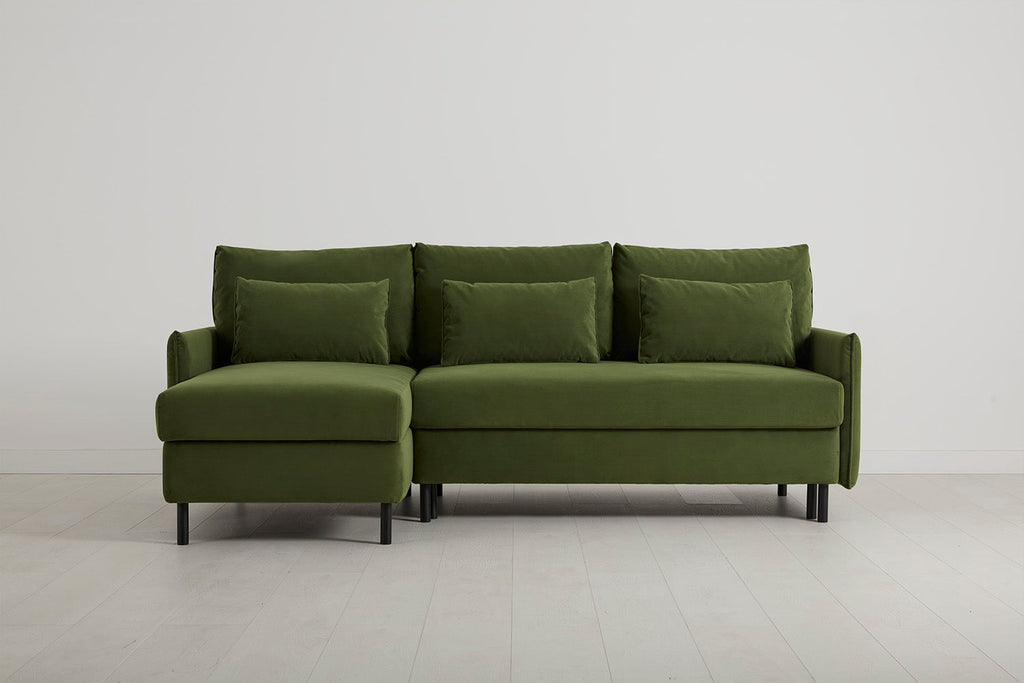 Canapé-lit 3 places gauche modèle 12 avec rangement