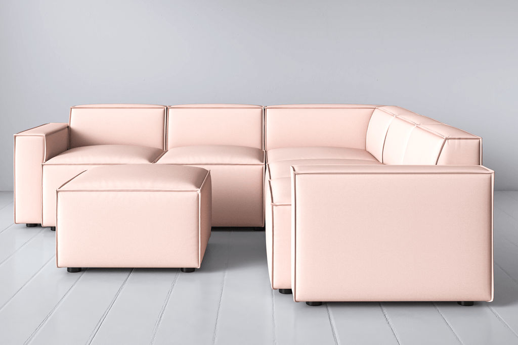 Canapé d'angle modèle 03 avec pouf