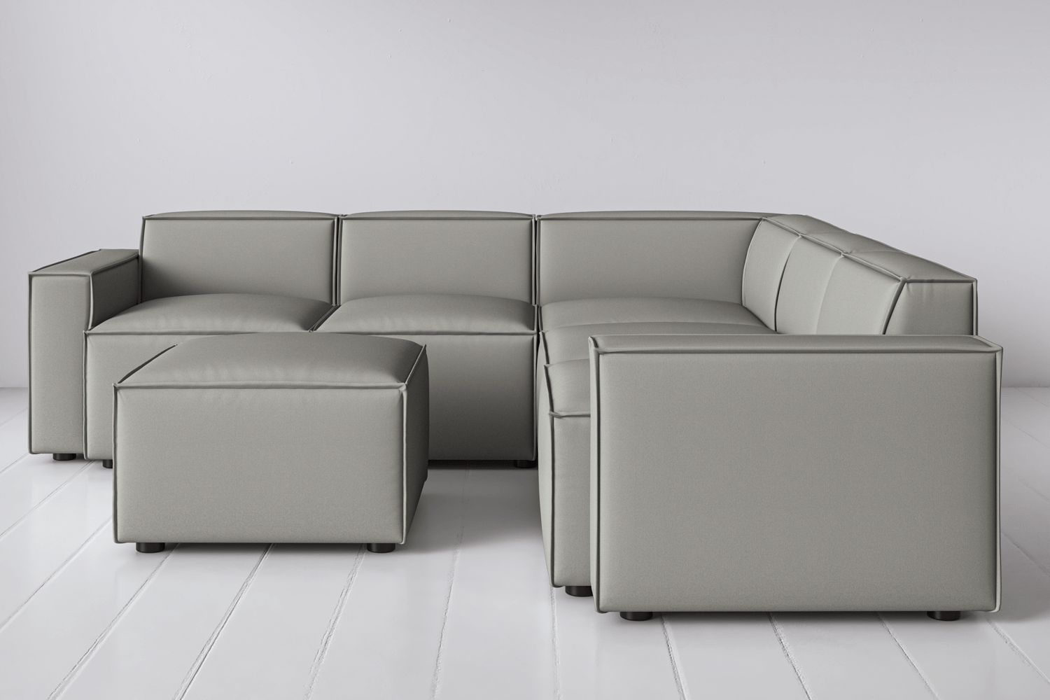 Canapé d'angle modèle 03 avec pouf