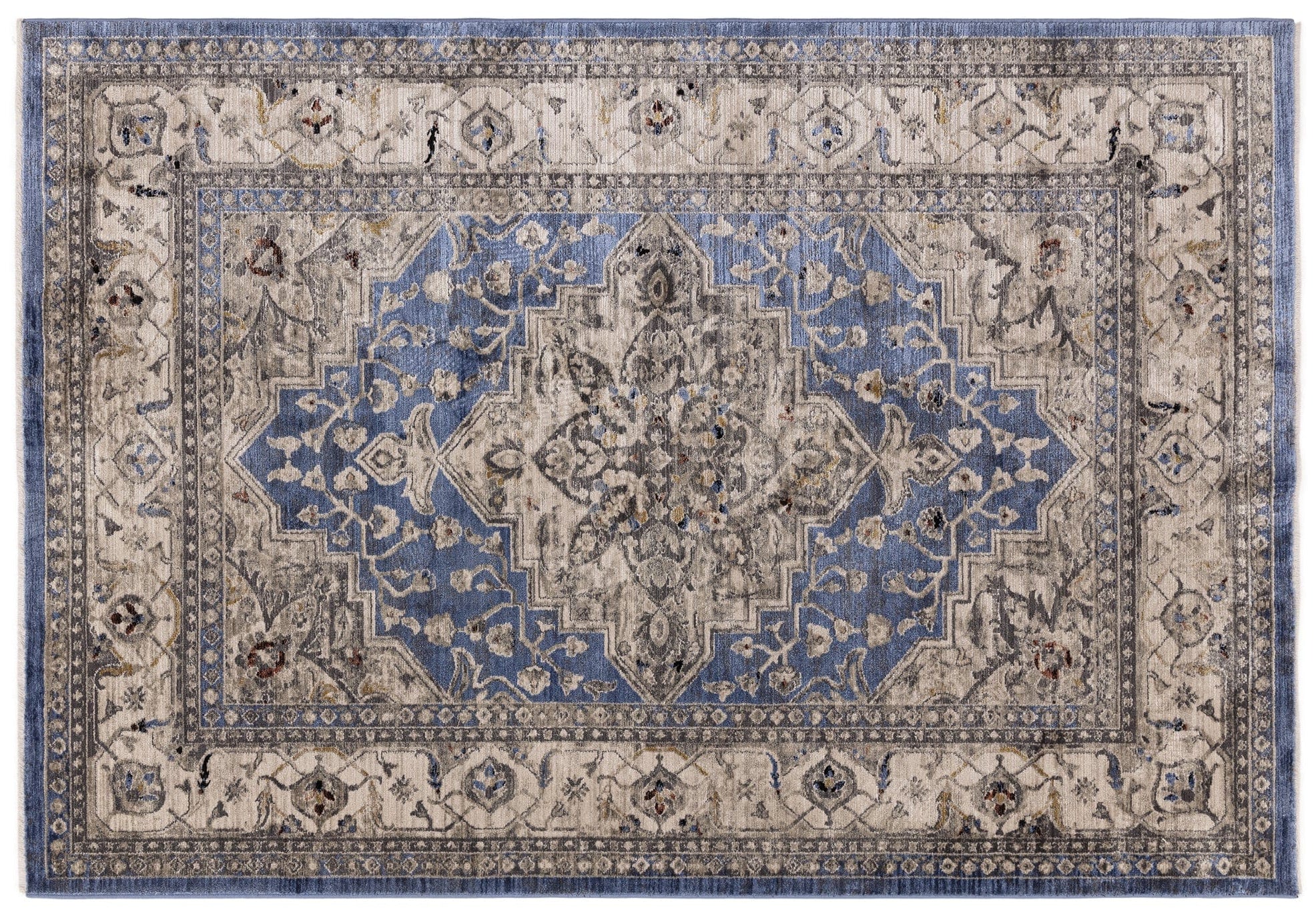 Tapis Médaillon Bleu Souverain